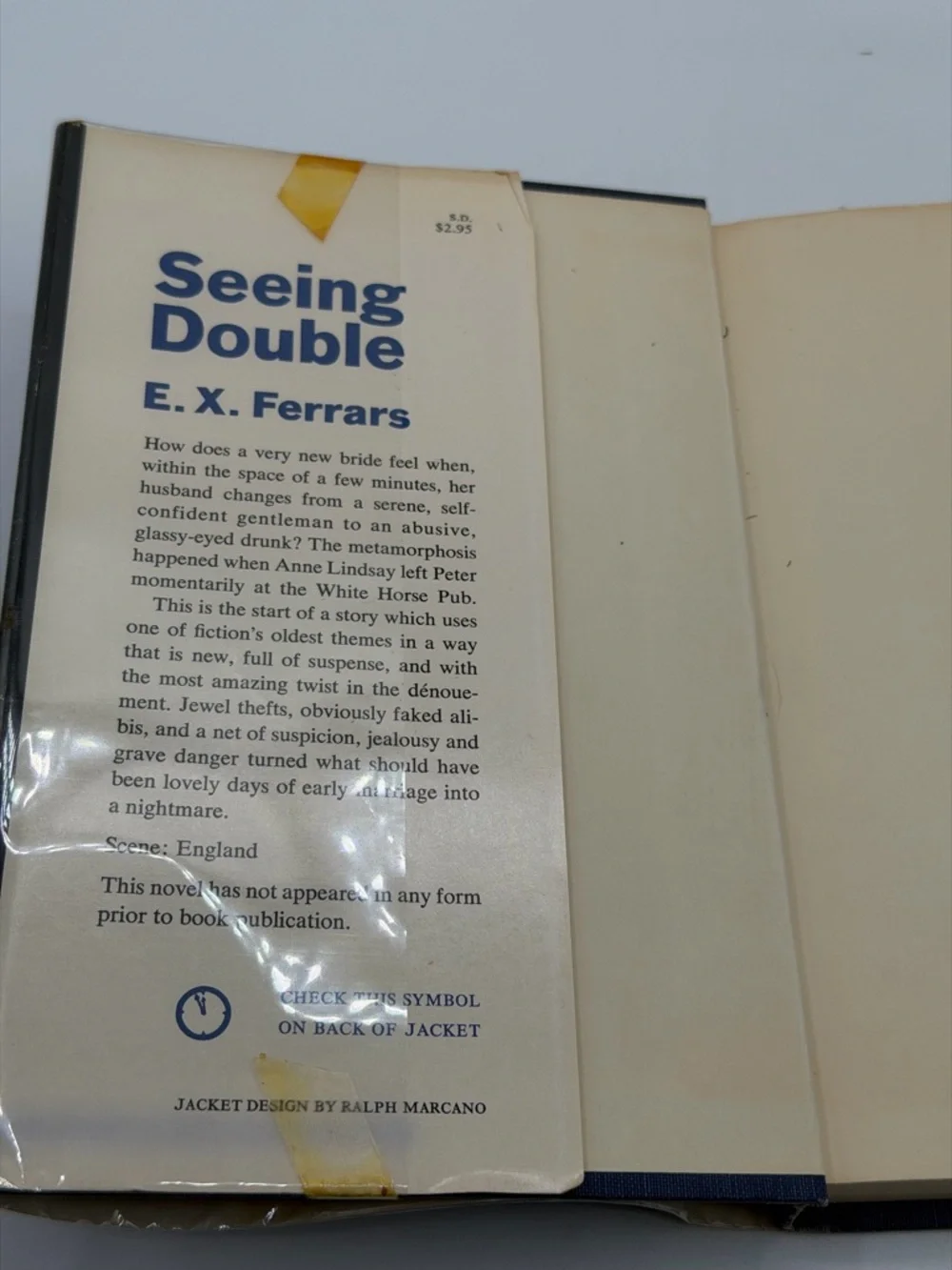 Seeing Double by E. X. Ferrars Ex-library Book Hardcover 1962 First Edition